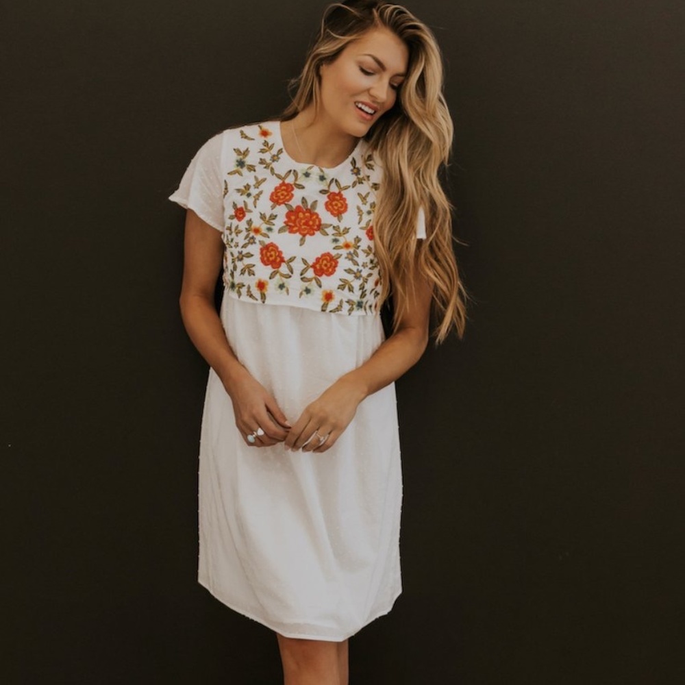 Roolee Saturday Sun Embroidered Dress
